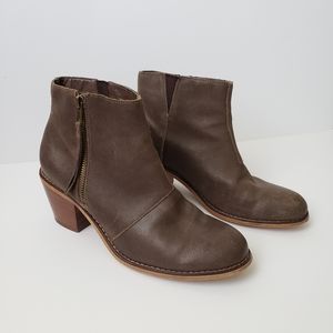 Taupe Suede 2.5" Heeled Boots